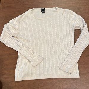 Cable Knit Style Long Sleeve Tee